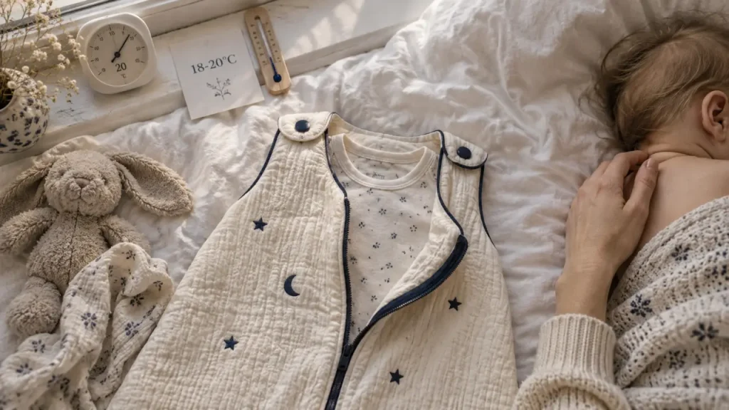 Bébé a chaud la nuit : vérifiez sa nuque, sa tenue et la chambre