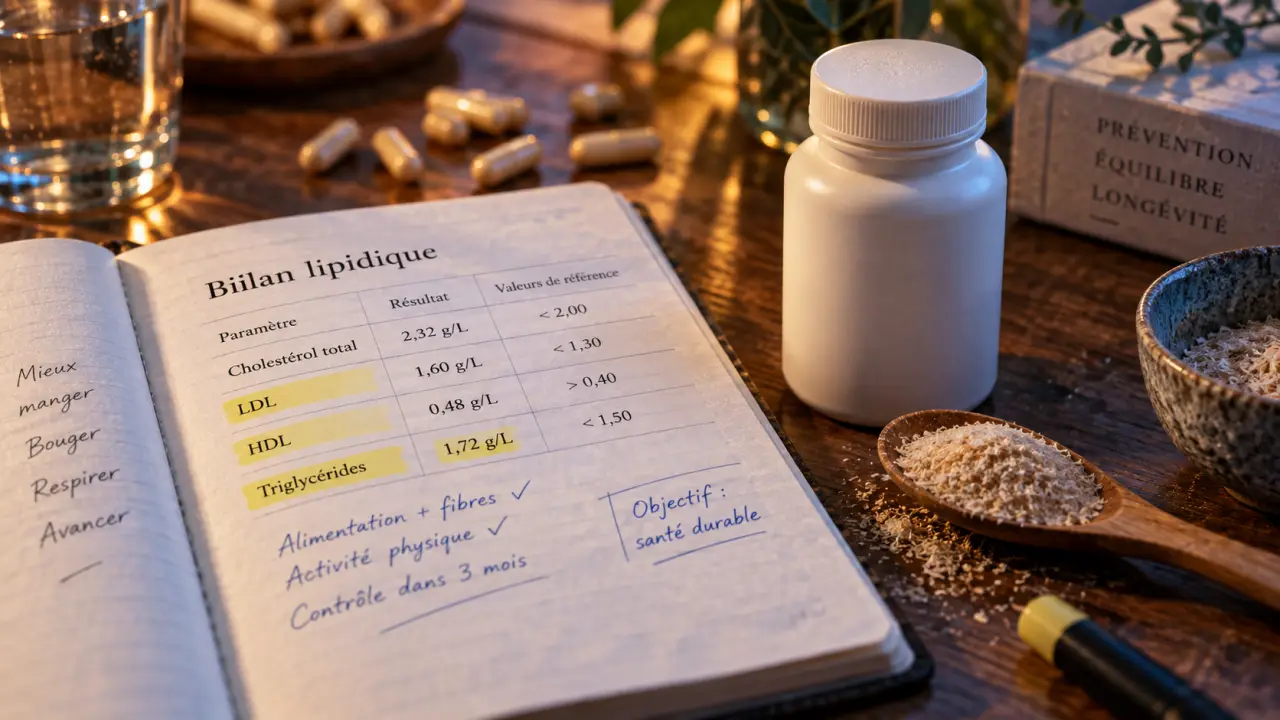 Complément alimentaire cholestérol : bilan lipidique LDL HDL, gélules, phytostérols, levure de riz rouge, ail noir