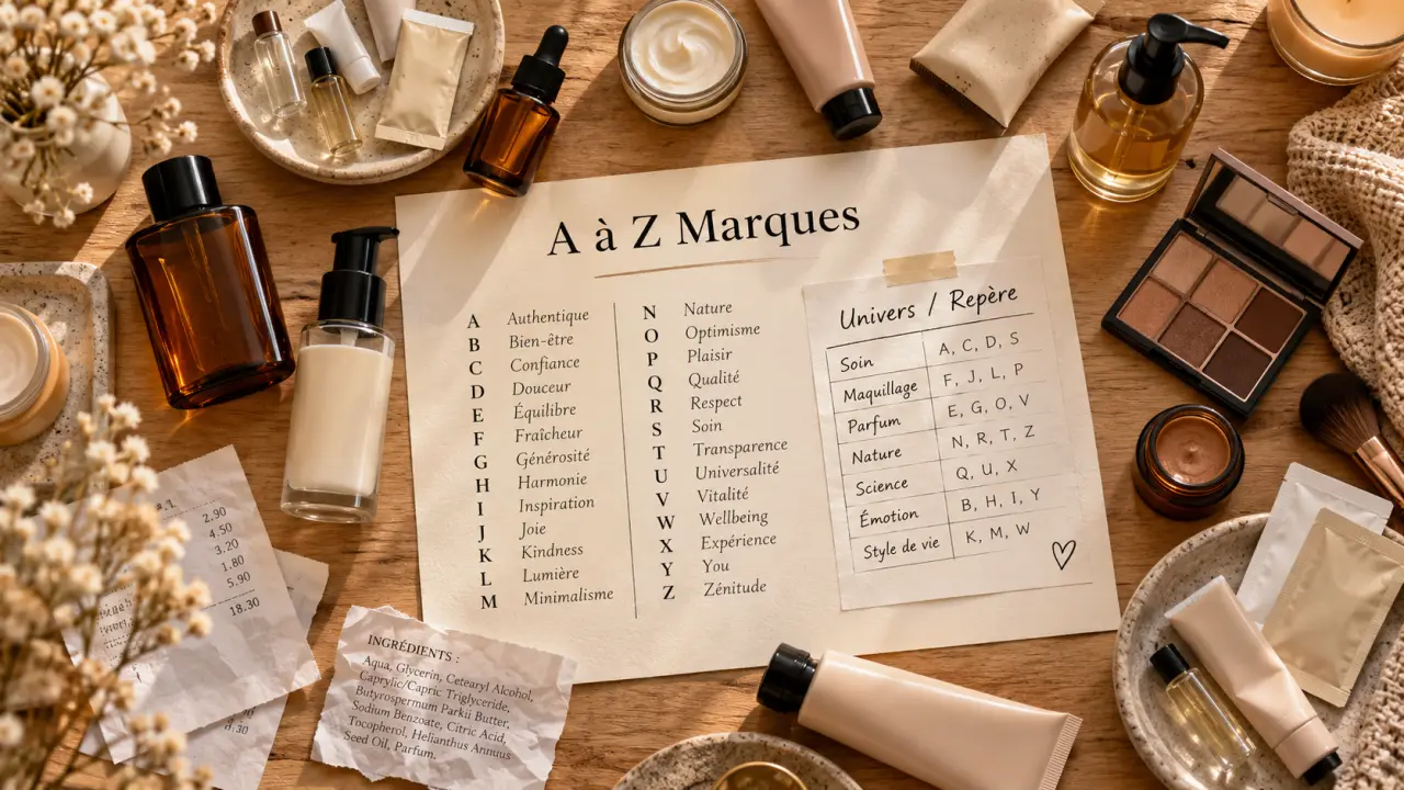 Marque de produits de beauté : repères A à Z