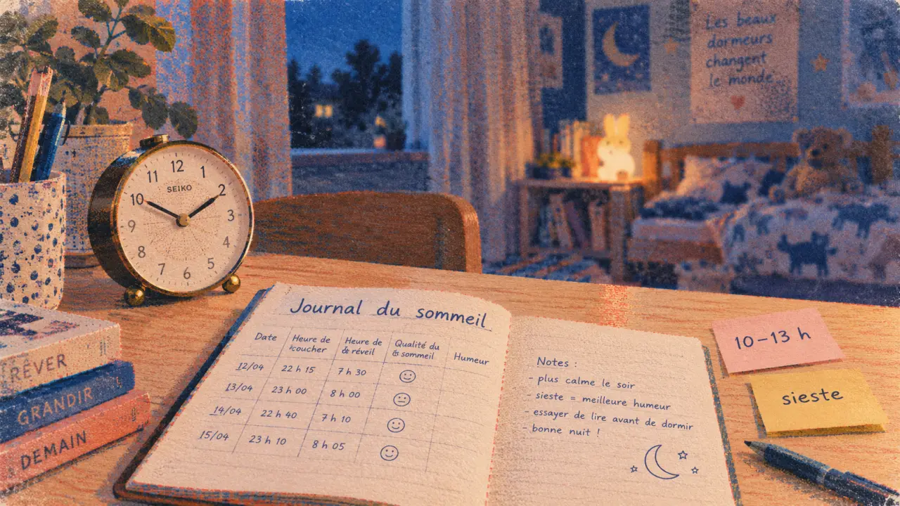 Temps de sommeil enfant 3 ans : 10 à 13 h avec sieste